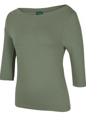 C of C LADIES 3/4 SLEEVE BOAT NECK TEE