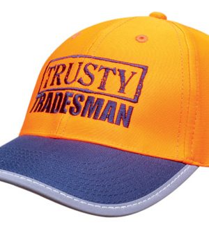 Luminescent Safety Cap with Reflective Trim