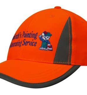 Luminescent Safety Cap with Reflective Inserts and