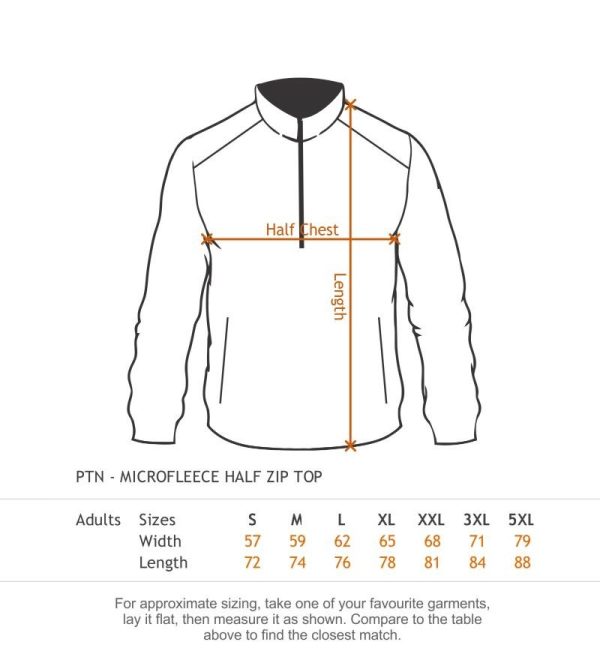 Microfleece Half Zip Top