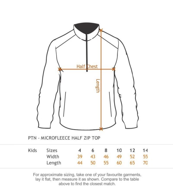 Microfleece Half Zip Top - Kids