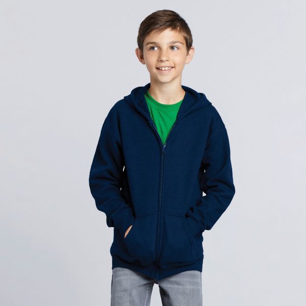 Gildan Heavy Blend Youth Full Zip Hooded Sweatshir