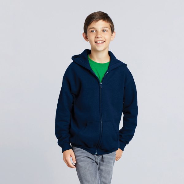 Gildan Heavy Blend Youth Full Zip Hooded Sweatshir