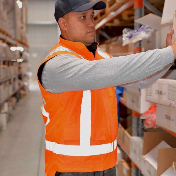 Work-Guard Reversible Fleece Lined Safety Vest Day
