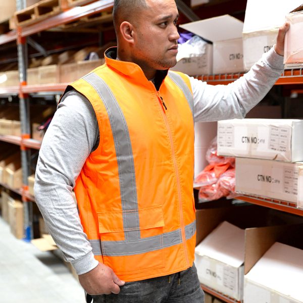 Work-Guard Reversible Fleece Lined Safety Vest Day