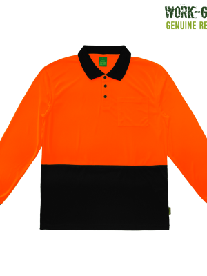 Work-Guard Recycled Hi Vis Longsleeve Polo