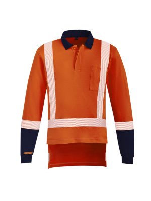 Mens Orange Flame TTMC-W23 X Back Taped Polo