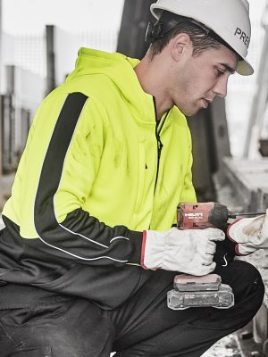 Unisex Hi Vis Full Zip Hoodie