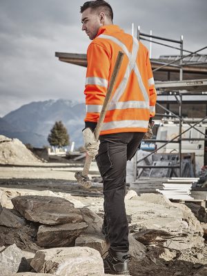 Unisex Hi Vis X Back Rail Jumper