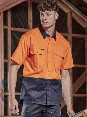 Mens Hi Vis Short Sleeve Shirt