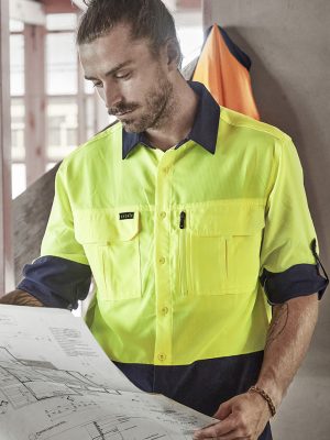 Mens Hi Vis Outdoor Long Sleeve Shirt