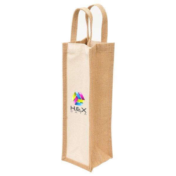 Eco Jute 1 Bottle Wine Bag