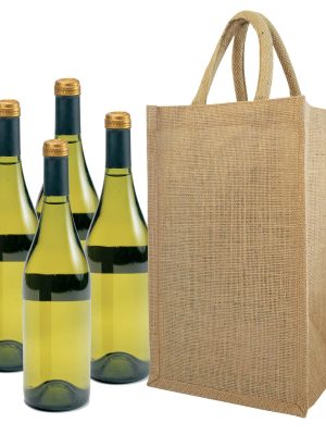 FOUR BOTTLE JUTE BAG