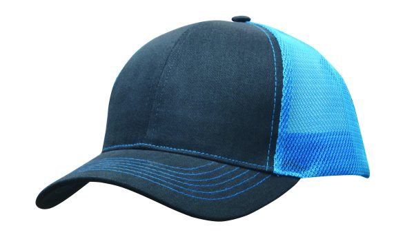 Brushed Cotton/Mesh Back Two-Tone Cap
