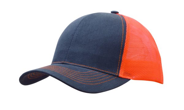 Brushed Cotton/Mesh Back Two-Tone Cap