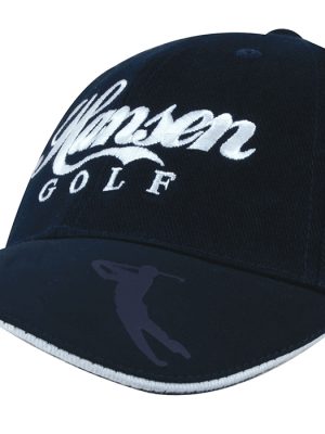 Brushed Heavy Cotton Cap with Embossed Pu Peak