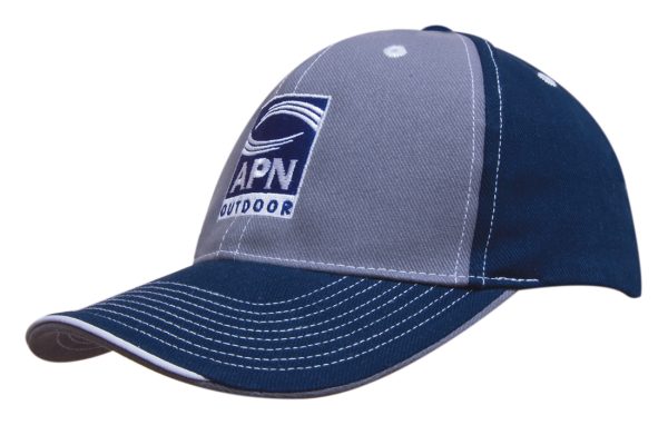 Brushed Heavy Cotton Two Tone Cap with Contrasting