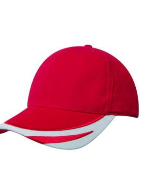 Brushed Heavy Cotton Cap with Peak Trim Embroidere