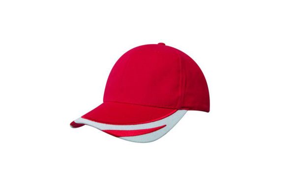 Brushed Heavy Cotton Cap with Peak Trim Embroidere