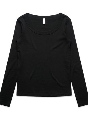 Wo's Organic Rib L/S Tee | 4075