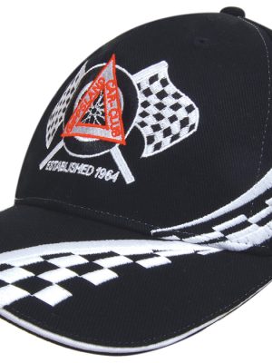 Brushed Heavy Cotton Cap with Swirling Checks & Sa