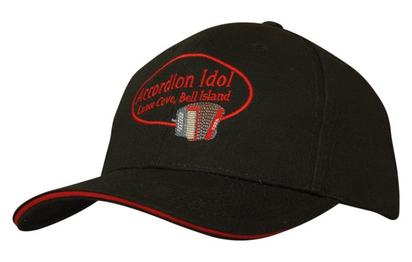 Chino Twill Twill Cap with Sandwich Trim