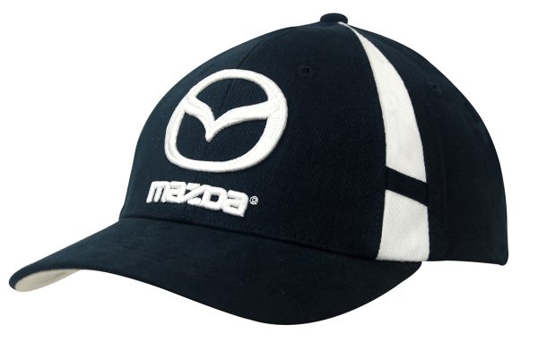 Brushed Heavy Cotton Cap with Crown Inserts & Cont