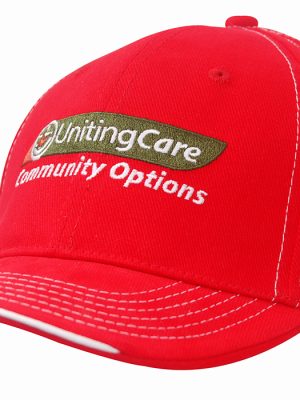 Brushed Heavy Cotton Cap with Contrasting Stitchin