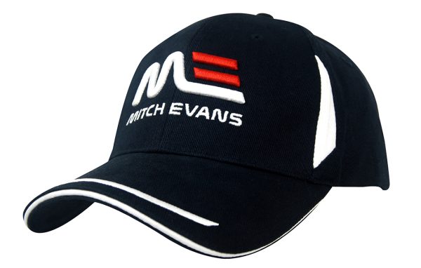 Brushed Heavy Cotton Cap with Crown Inserts, Peak