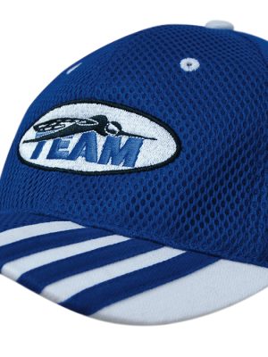 Sandwich Mesh Cap with Striping on Peak