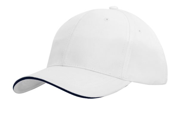 Ripstop Sports Cap with Sandwich Peak Trim