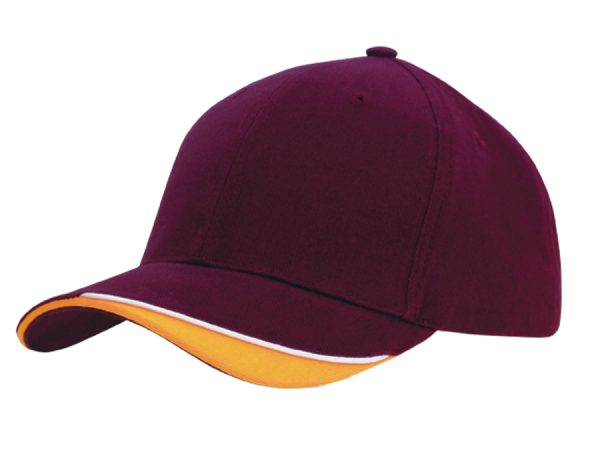 Brushed Heavy Cotton Cap with Indented Peak