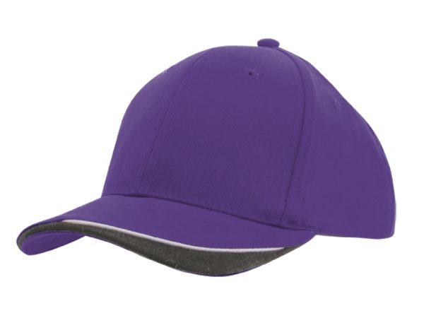 Brushed Heavy Cotton Cap with Indented Peak