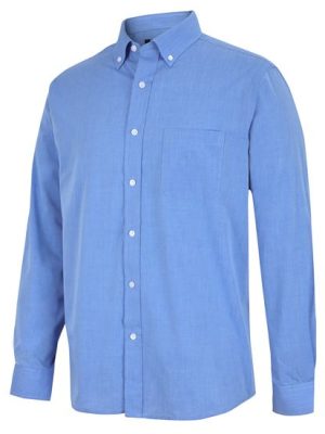 JB's L/S FINE CHAMBRAY SHIRT LT BLUE