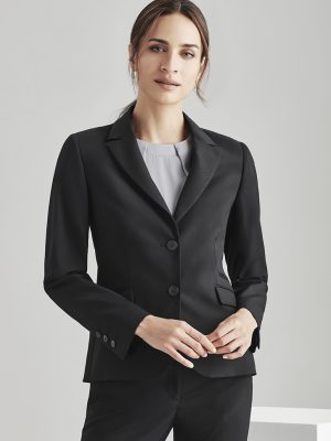 Womens Comfort Wool Stretch 2 Button Mid Length Ja