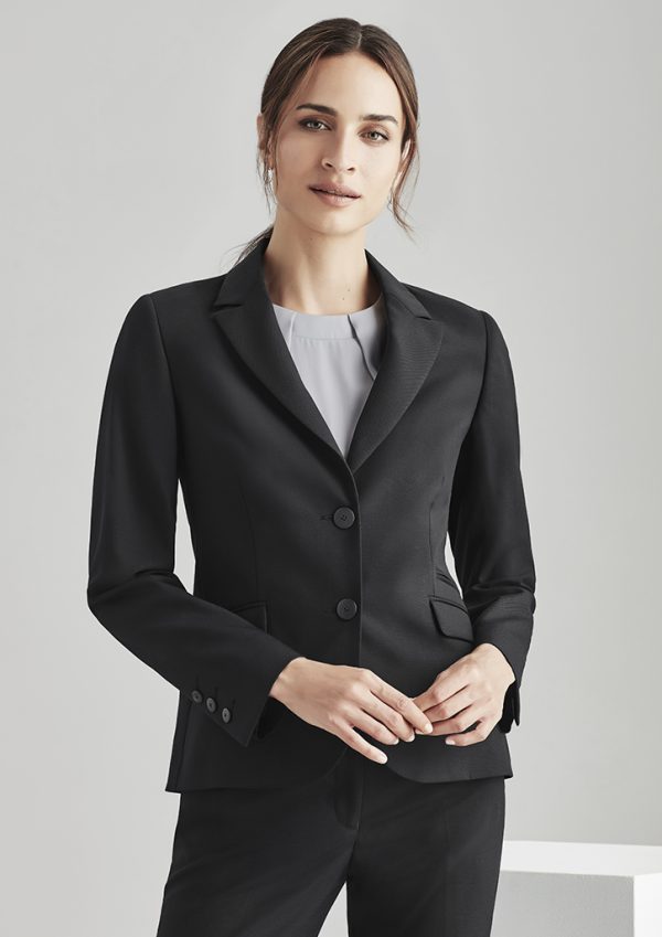 Womens Comfort Wool Stretch 2 Button Mid Length Ja