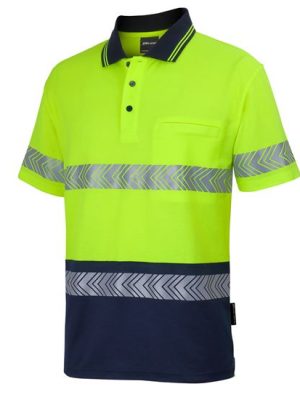 JB's HV S/S D+N C/BACK SEGMENTED TAPE POLO