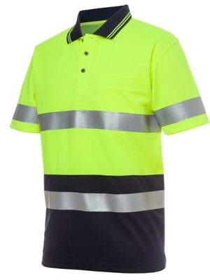 JB's HV S/S NON CUFF (D+N) TRAD POLO