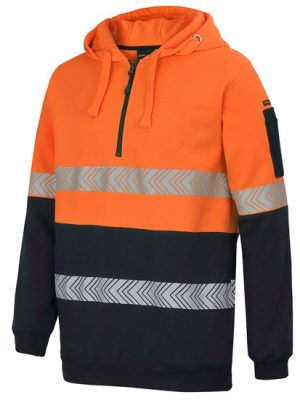 JB's HV (D+N) 1/2 ZIP SEGMENTED TAPE HOODIE