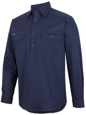 JB's CLOSE FRONT L/S 150G WORK SHIRT