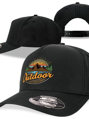 A-FRAME SPORT SNAP BACK CAP - BLACK