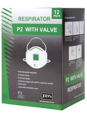 JB's P2 RESPIRATOR WITH VALVE (12PC)
