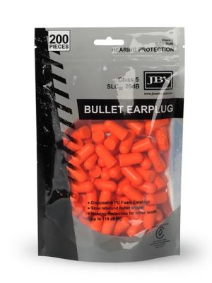 JB's BULLET SHAPED EARPLUG (200 PIECES)