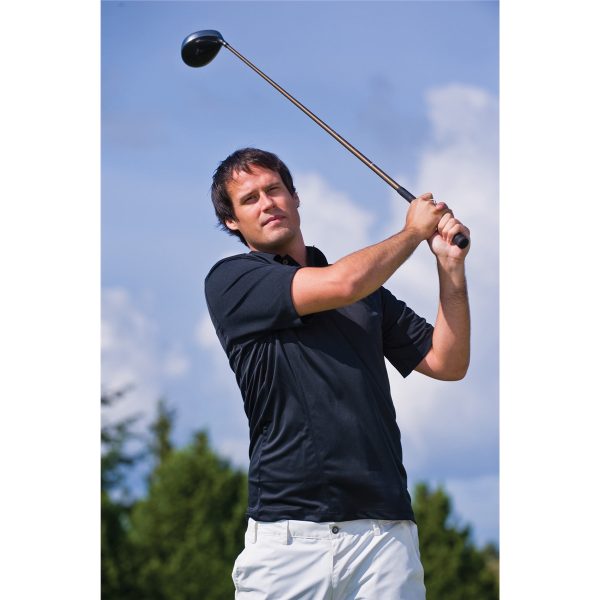 MENS LIQUID SHORT SLEEVE POLO (black)