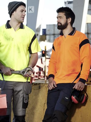 Mens Hi Vis Aztec Short Sleeve Polo