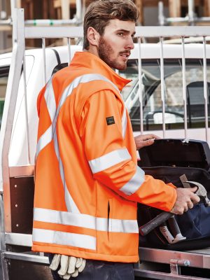 Unisex Hi Vis X Back 2 In 1 Softshell Jacket