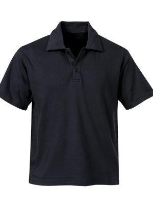 MENS LIQUID SHORT SLEEVE POLO (black)