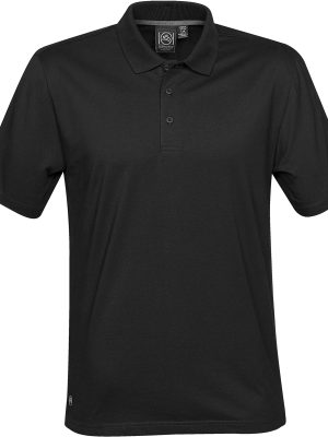 MENS OASIS LIQUID COTTON POLO BLACK-S