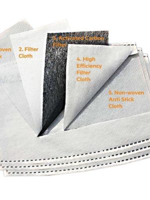 ACTIVATED CARBON FILTER-WHITE (Pack of 10, for Mas