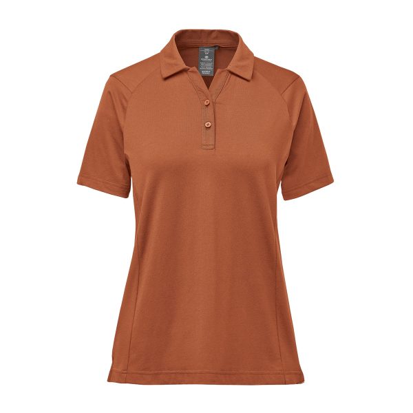 WOMENS OASIS S/S POLO BLACK-2XL